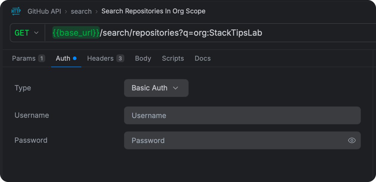 Curlex Basic Auth